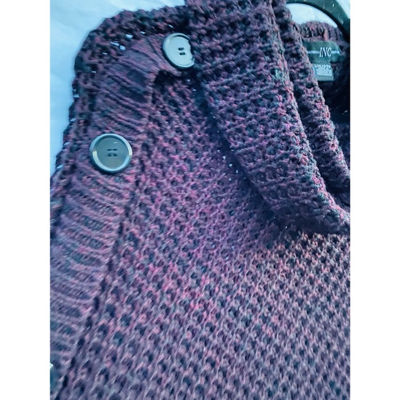 INC Chunky Knit Turtle Neck Poncho - Picture 3 of 8